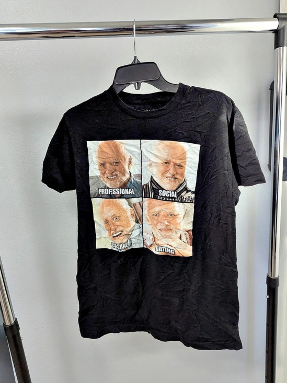 Meme Graphic Tee in Black